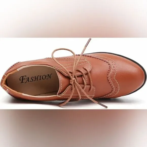 (51-2967) DADAWEN Women's Classic  Mid-Heel Square Toe Oxfords Sz 40 (9.5) - Picture 12 of 14